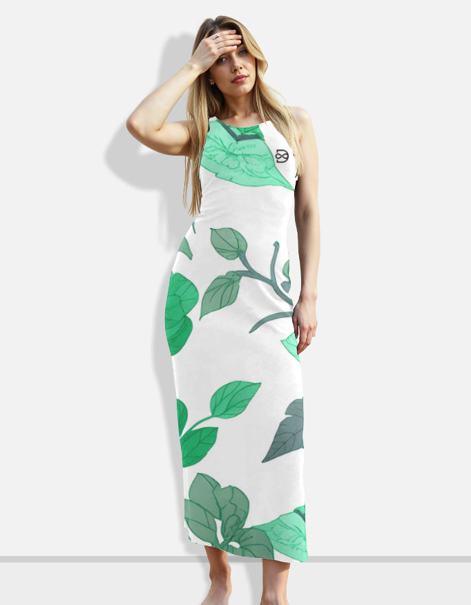 Dundri Leafs AOP Bodycon Dress